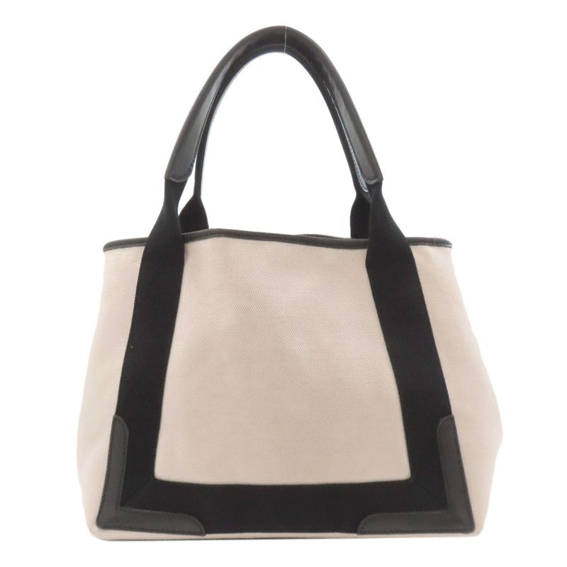 Balenciaga Navy Cabas Handbag Canvas