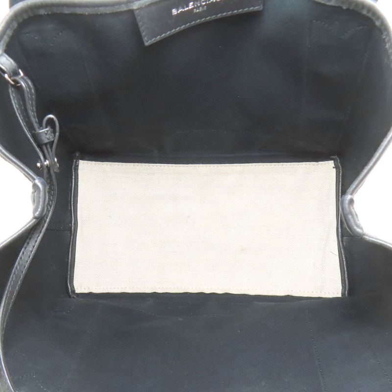 Balenciaga Navy Cabas Handbag Canvas