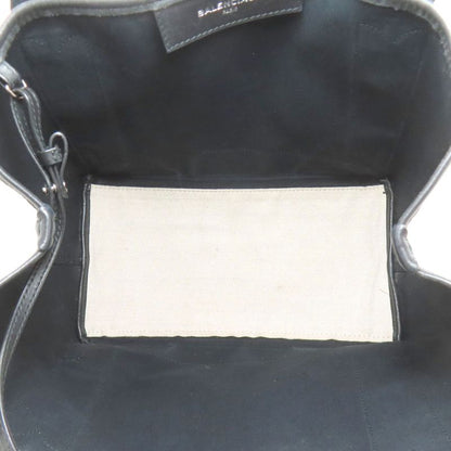 Balenciaga Navy Cabas Handbag Canvas