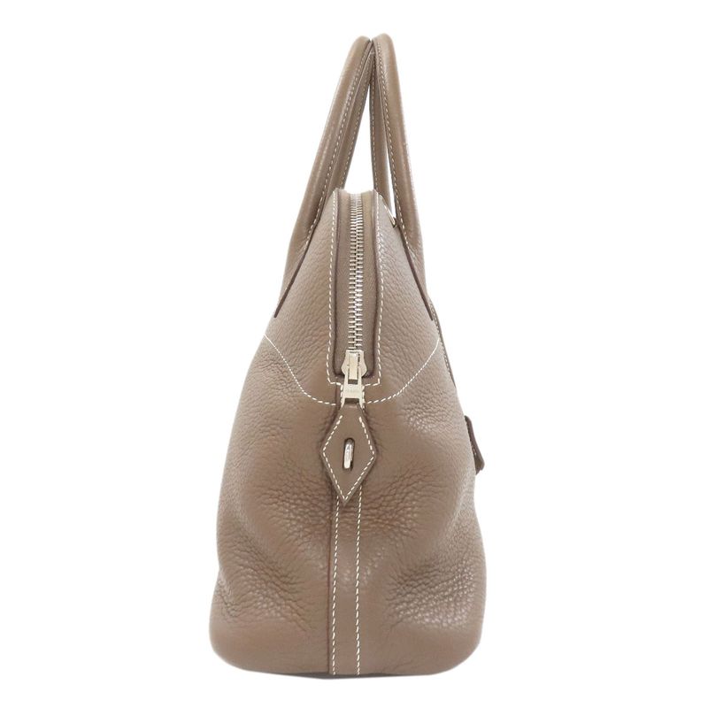 Hermes Bolide 31 Etoupe Silver Handbag Taurillon