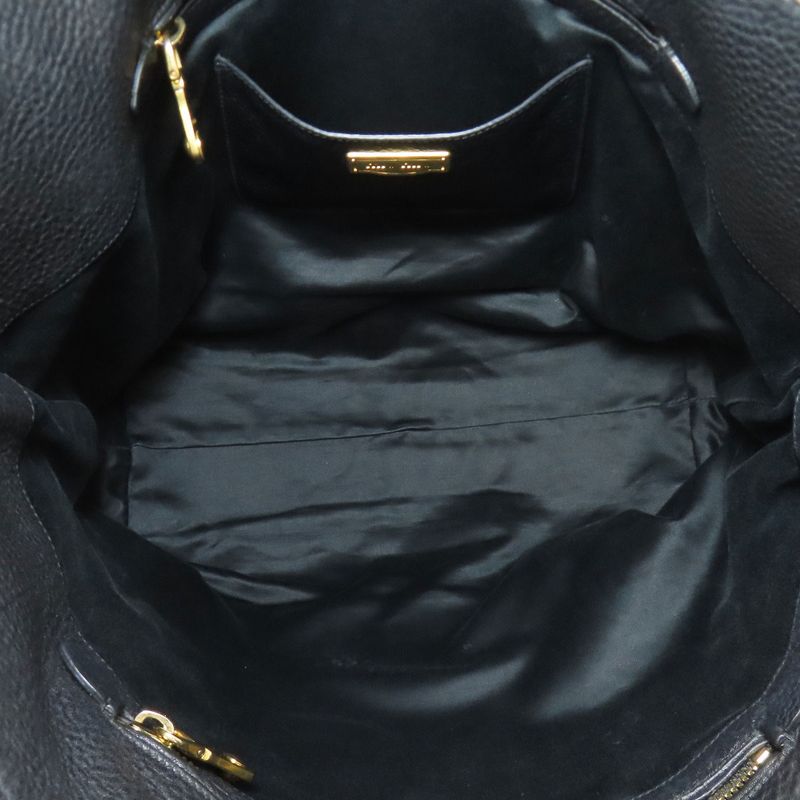 Miu Logo Tote Leather