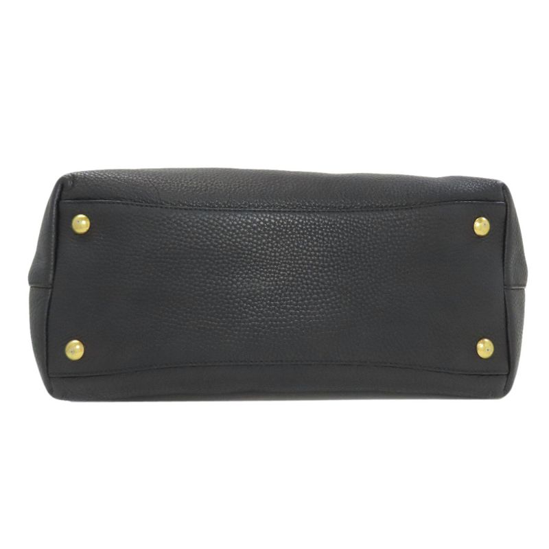 Miu Logo Tote Leather