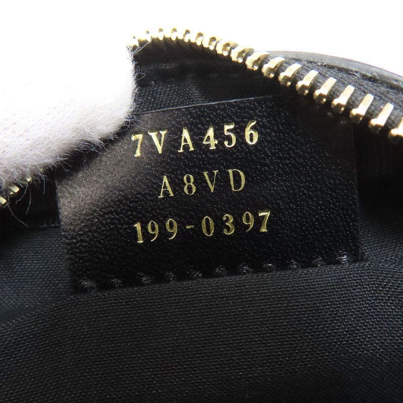 Fendi Calligraphy Studded Shoulder Bag Leather