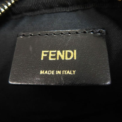 Fendi Calligraphy Studded Shoulder Bag Leather