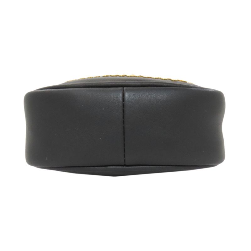 Fendi Calligraphy Studded Shoulder Bag Leather