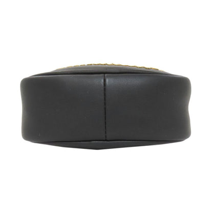 Fendi Calligraphy Studded Shoulder Bag Leather