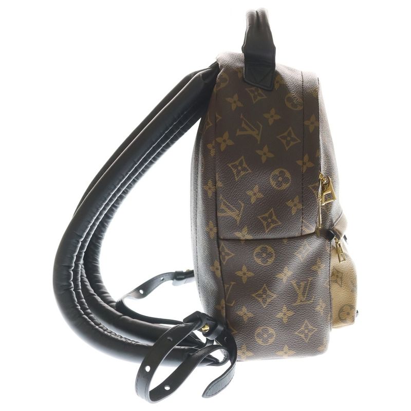 Louis Vuitton Monogram Reverse Palm Spring Backpack PM Brown Black Leather Gold