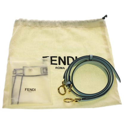 Fendi Peekaboo Eyelash 2-Way Shoulder Bag Light Blue Boa Mouton Gold