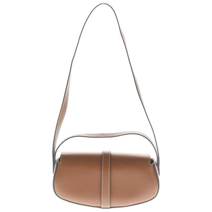 Celine Clutch Tab Tan Mini Shoulder Bag Brown Leather Gold