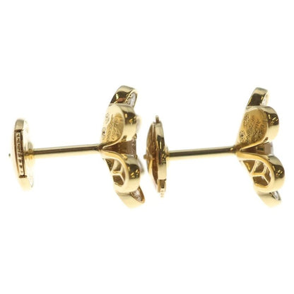 Van Cleef & Arpels Frivole Mini Pave Diamond Earrings 18k YG Yellow Gold