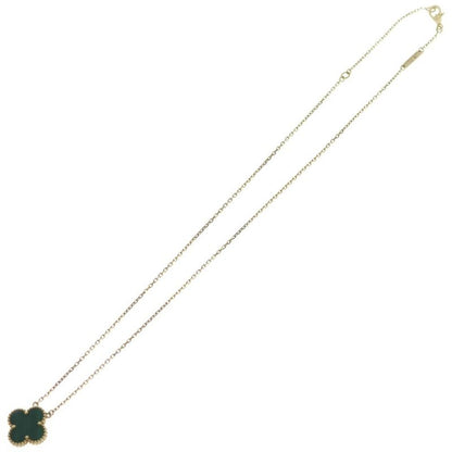 Van Cleef & Arpels Vintage Alhambra Necklace Malachite Yellow Gold