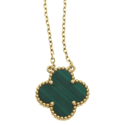 Van Cleef & Arpels Vintage Alhambra Necklace Malachite Yellow Gold