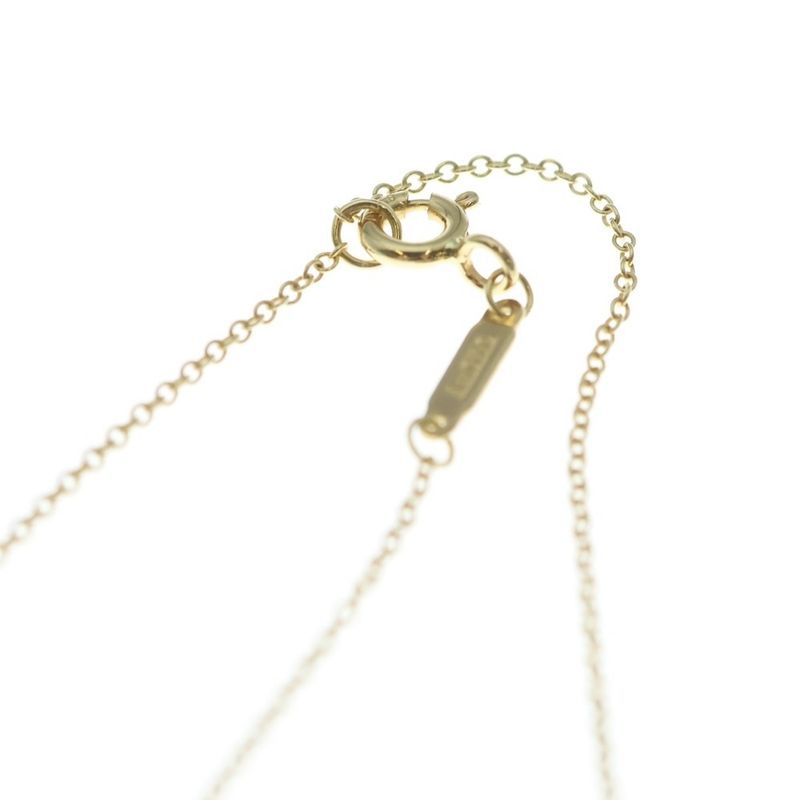 Tiffany & Co T Smile Mini Necklace Pendant Chain Gold