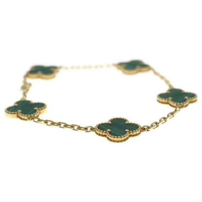 Van Cleef & Arpels Vintage Alhambra Bracelet Yellow Gold Malachite