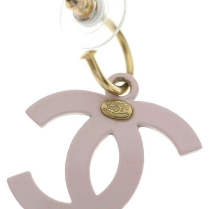 Chanel CC Logo Swing Earrings Pink