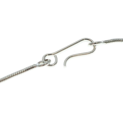 Chanel CC Logo Rhinestone Necklace Silver