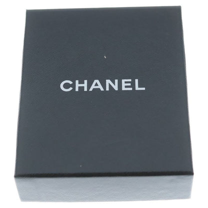 Chanel CC Logo Rhinestone Necklace Silver