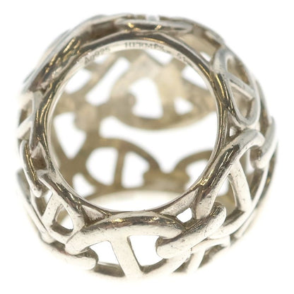 Hermes Enchainee TGM Chaine D'ancre Ring Silver