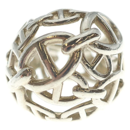 Hermes Enchainee TGM Chaine D'ancre Ring Silver