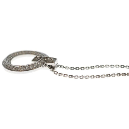 Tiffany & Co T One Circle Necklace 18k WG White Gold Pendant