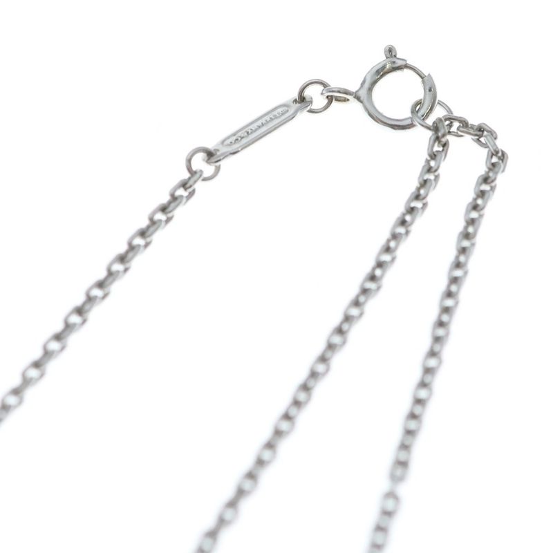 Tiffany & Co T One Circle Necklace 18k WG White Gold Pendant