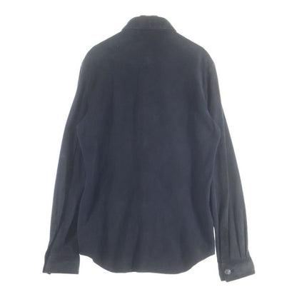 Chrome Hearts Crossball Suede Leather Long Sleeve Shirt Black