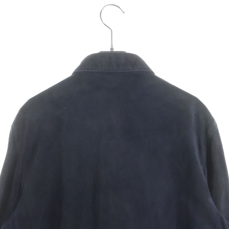 Chrome Hearts Crossball Suede Leather Long Sleeve Shirt Black