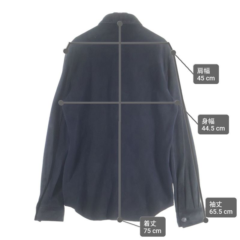 Chrome Hearts Crossball Suede Leather Long Sleeve Shirt Black