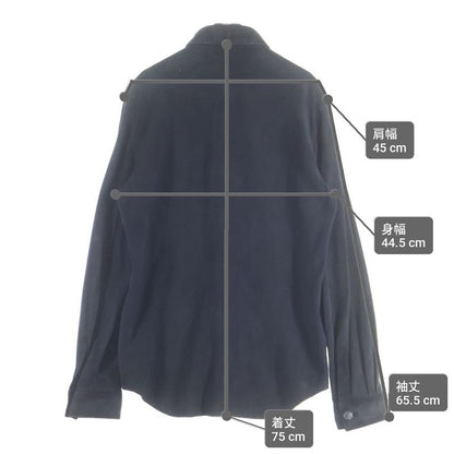 Chrome Hearts Crossball Suede Leather Long Sleeve Shirt Black