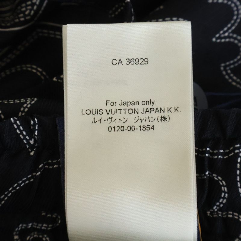 Louis Vuitton Monogram Bandana Allover Print Silk Pants Navy Mrr