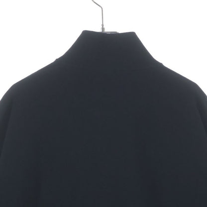 Prada Super Fine Ulka Digan with Zip Up Knit Black Flat