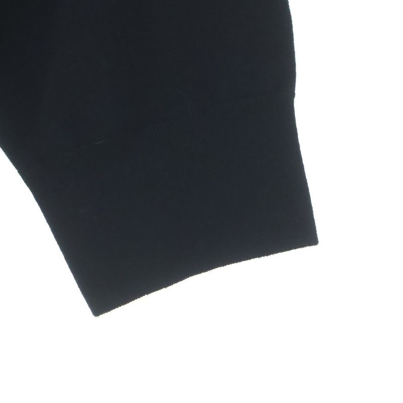 Prada Super Fine Ulka Digan with Zip Up Knit Black Flat