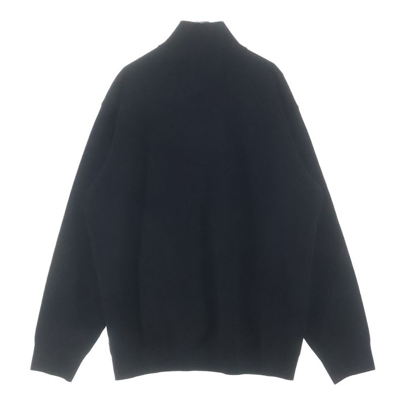 Prada Super Fine Ulka Digan with Zip Up Knit Black Flat