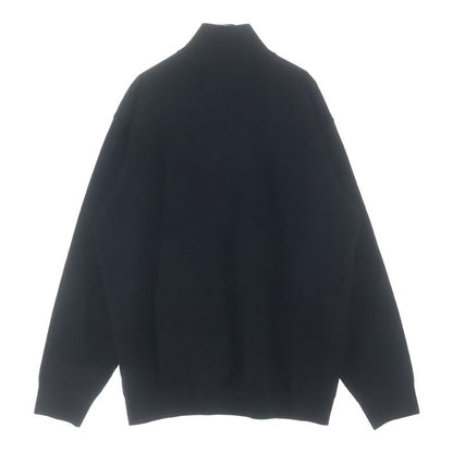Prada Super Fine Ulka Digan with Zip Up Knit Black Flat