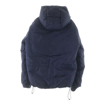 Moncler Reversible Hoodie Boa Down Jacket White Navy