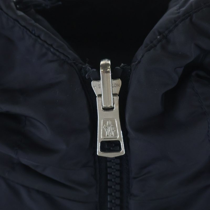 Moncler Reversible Hoodie Boa Down Jacket White Navy