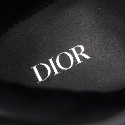 Dior Oblique Garden Lace Up Boots 40 Black Multicolor Rubber Canvas
