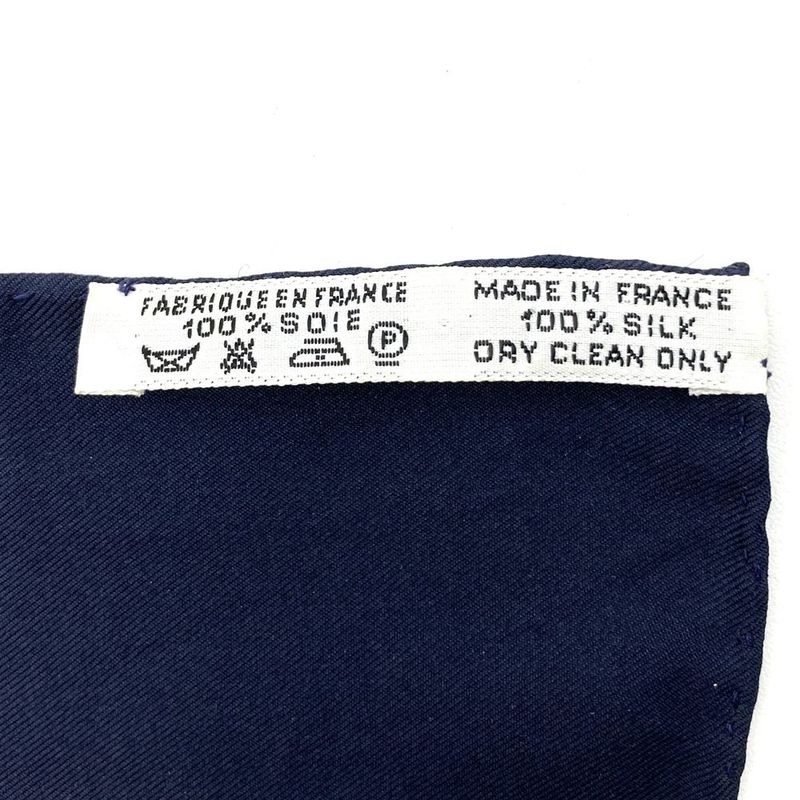 Hermes Carre 90 Scarf le Tarot Card Silk Navy