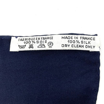Hermes Carre 90 Scarf le Tarot Card Silk Navy