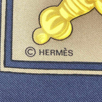Hermes Carre 90 Scarf le Tarot Card Silk Navy
