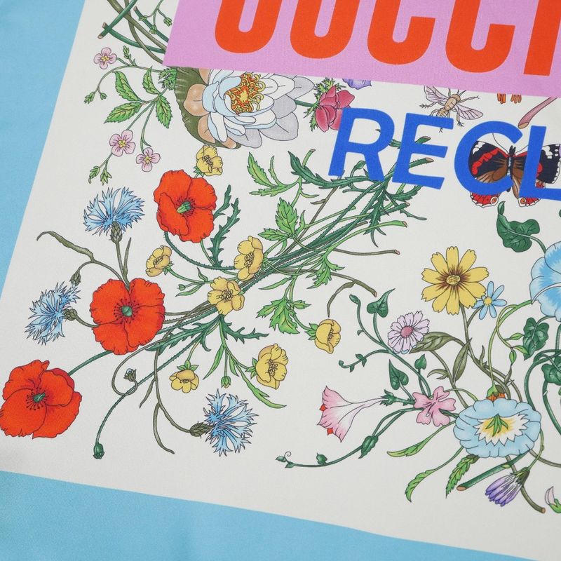 Gucci Anniversary Flora Scarf 90 Music IS Mine Seats Reclined Large Silk Twill