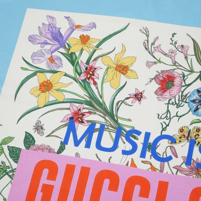 Gucci Anniversary Flora Scarf 90 Music IS Mine Seats Reclined Large Silk Twill