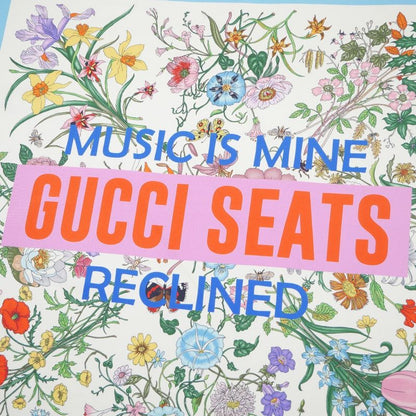 Gucci Anniversary Flora Scarf 90 Music IS Mine Seats Reclined Large Silk Twill