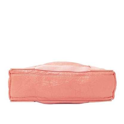 Balenciaga 2-Way Shoulder Bag Leather Navy Cabas XS Salmon Pink Handheld