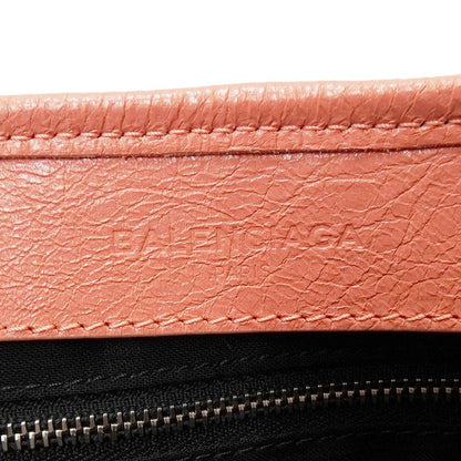 Balenciaga 2-Way Shoulder Bag Leather Navy Cabas XS Salmon Pink Handheld