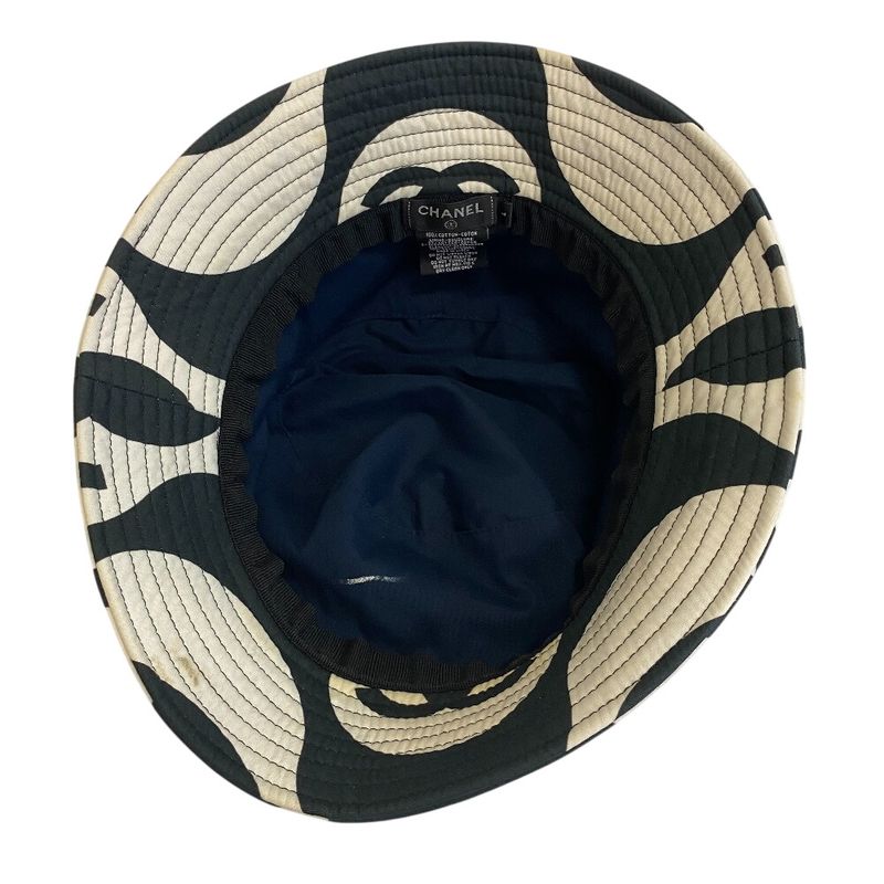 Chanel Bucket Hat CC Logo Cotton Hat Black