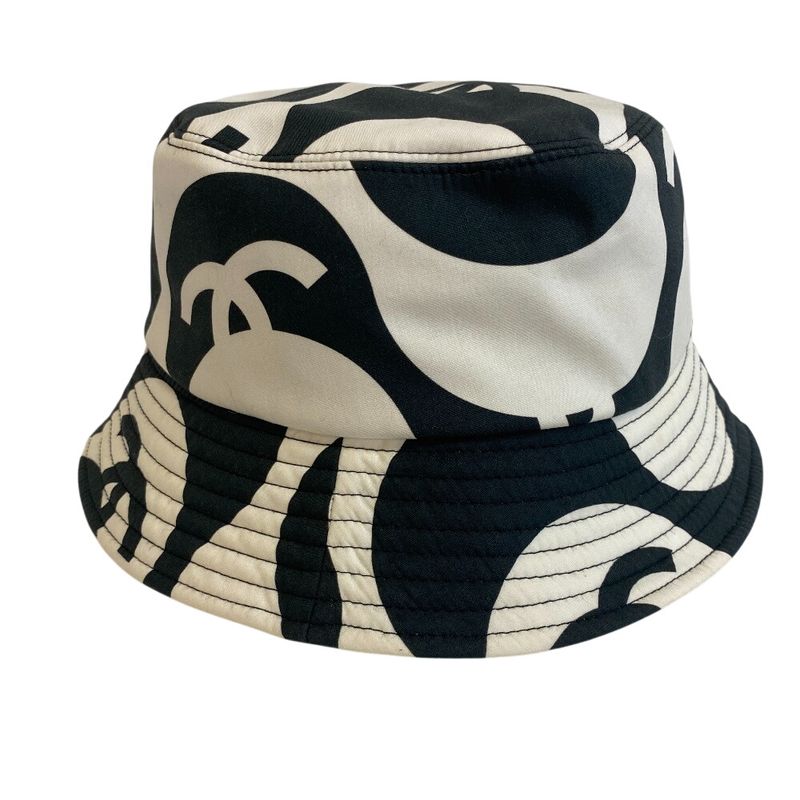 Chanel Bucket Hat CC Logo Cotton Hat Black