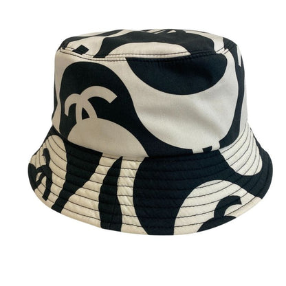 Chanel Bucket Hat CC Logo Cotton Hat Black