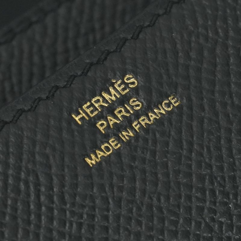 Hermes Constance 3 Mini 18 Shoulder Bag Epsom Noir Black Gold Veau