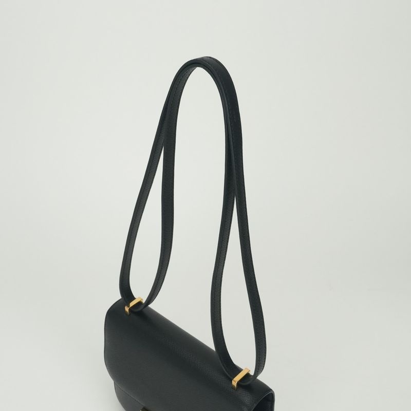 Hermes Constance 3 Mini 18 Shoulder Bag Epsom Noir Black Gold Veau